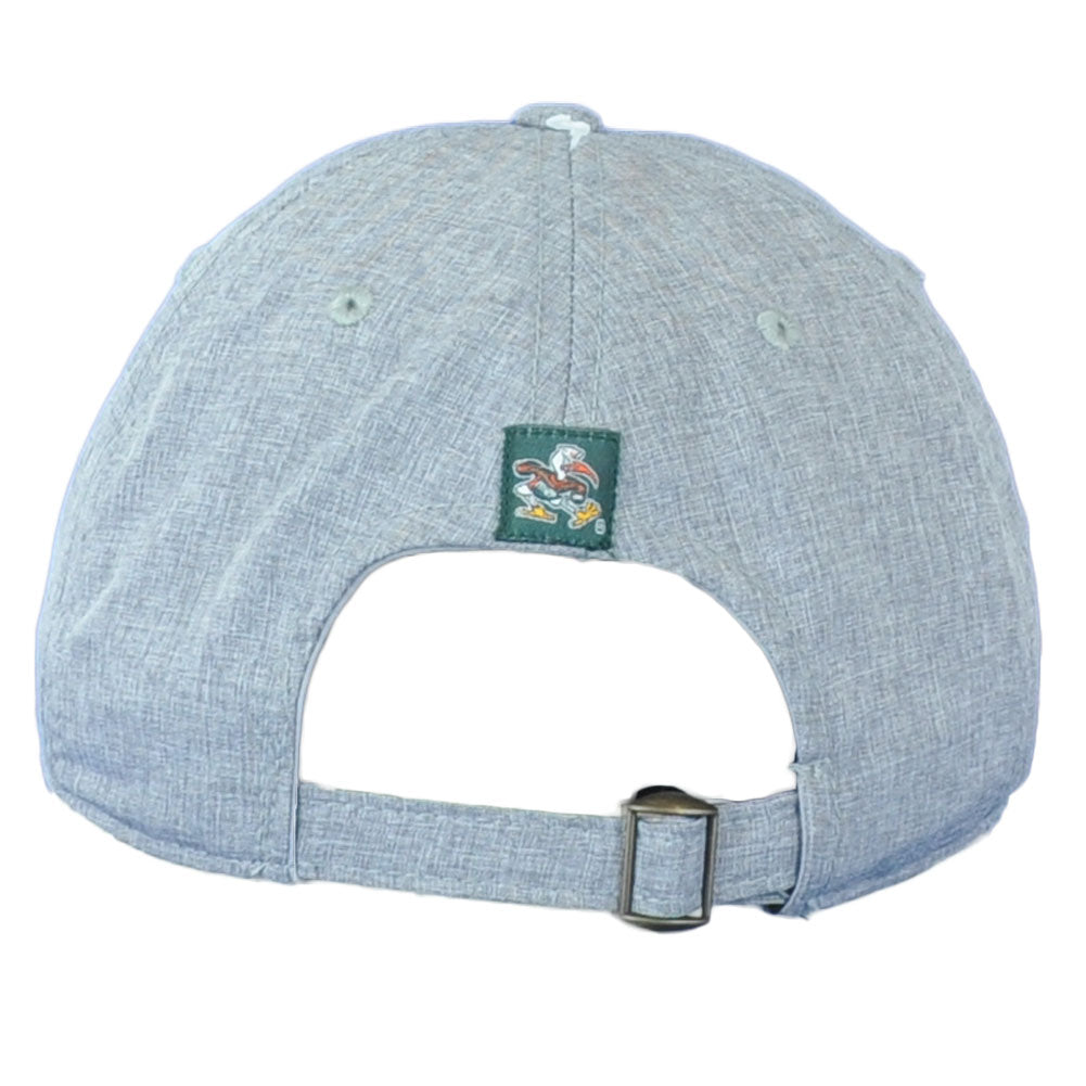 NCAA Captivating Miami Hurricanes Relaxed Curved Bill Gray Adjustable Hat Cap