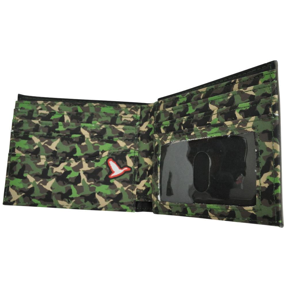 A&E Television Series Duck Dynasty Crew And Camo Ducks Bifold Mens Wallet Brown