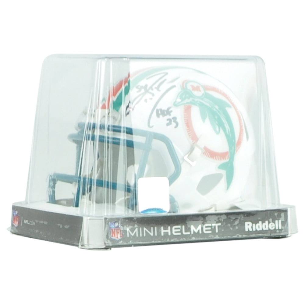 NFL Miami Dolphins Zach Thomas #23 Autograph Riddell Mini Helmet Speed HOF White