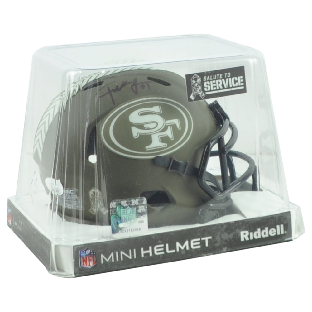 NFL San Francisco 49ers Frank Gore Signed Autograph Mini Helmet Salute To Servic
