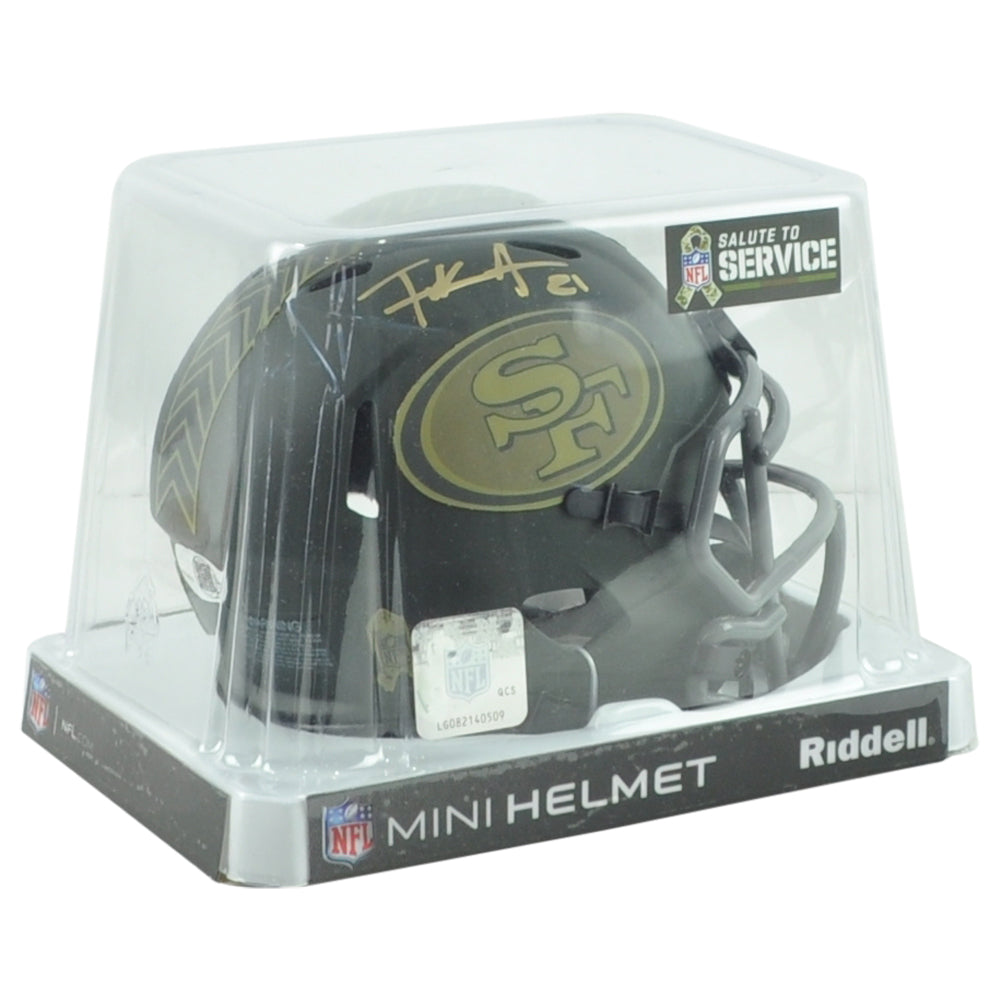 NFL San Francisco 49ers Frank Gore Riddell Autograph Mini Helmet Salute To Serv
