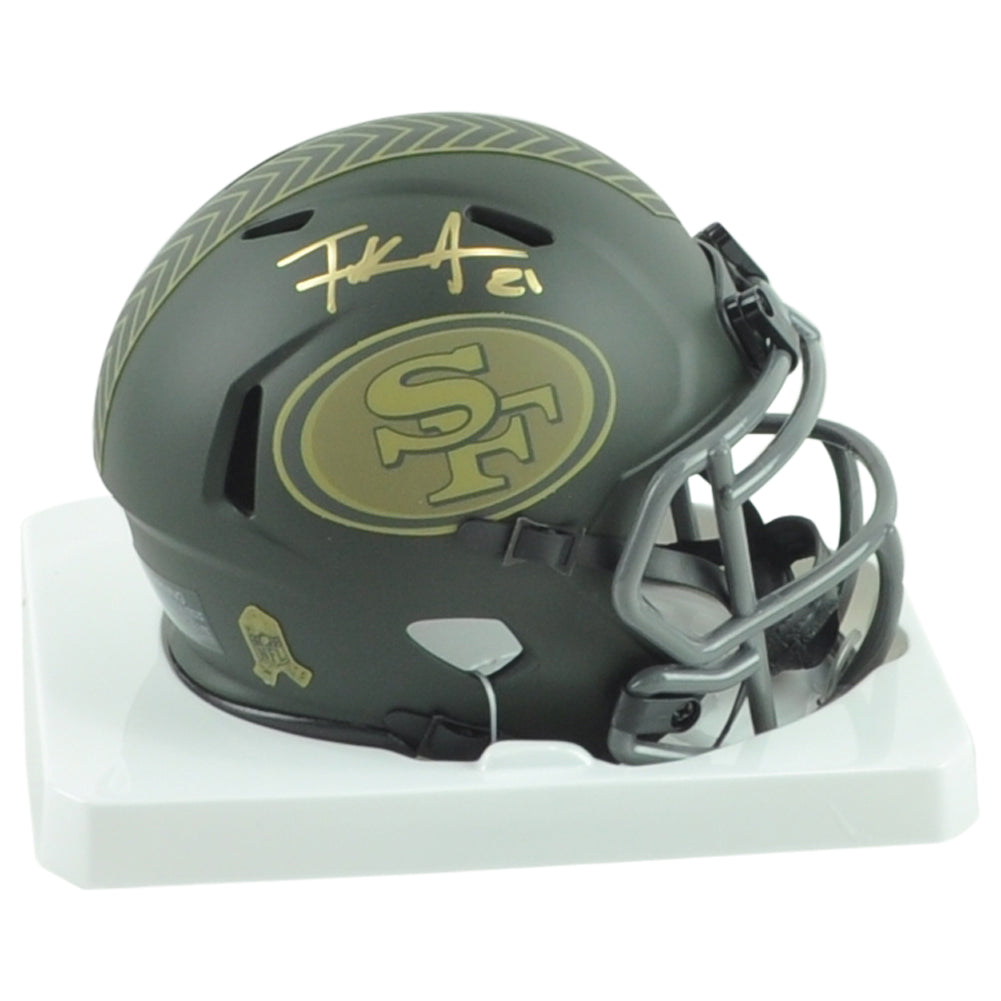 NFL San Francisco 49ers Frank Gore Riddell Autograph Mini Helmet Salute To Serv