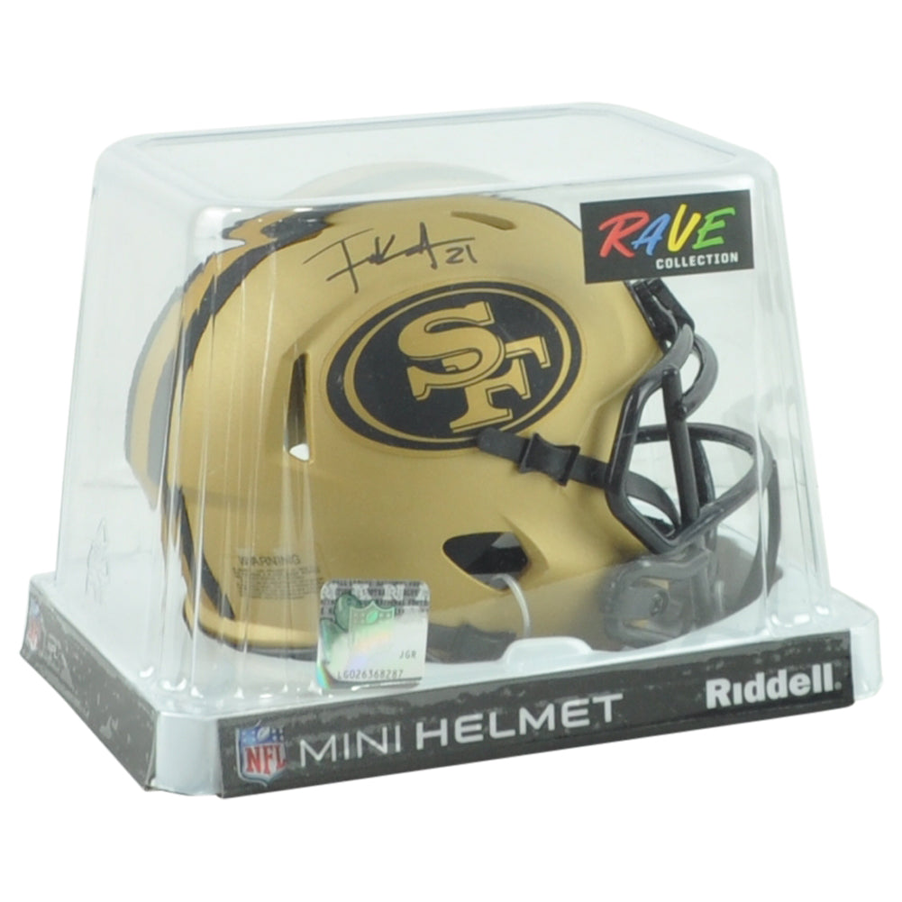 NFL San Francisco 49ers Frank Gore Signed Autograph Mini Helmet Riddell Rave Col