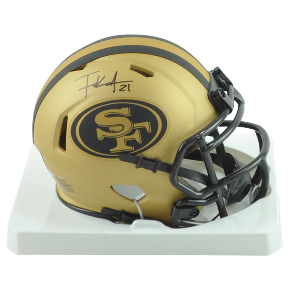 NFL San Francisco 49ers Frank Gore Signed Autograph Mini Helmet Riddell Rave Col