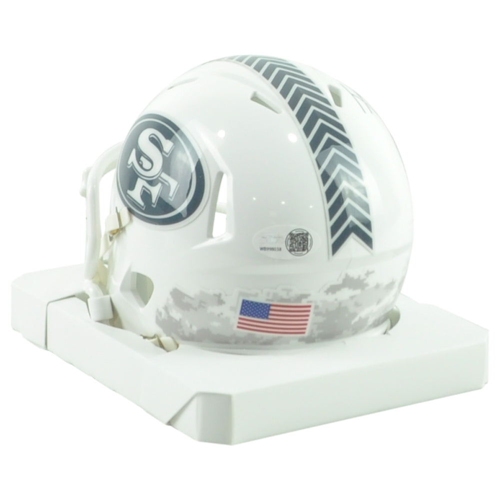 NFL San Francisco 49ers Frank Gore Autograph Mini Helmet White Salute To Service