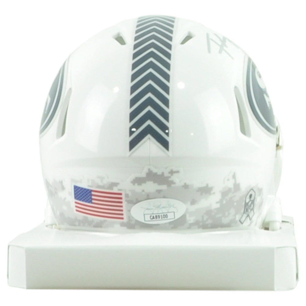 NFL San Francisco 49ers Frank Gore Signed Autograph Mini Helmet White Salute