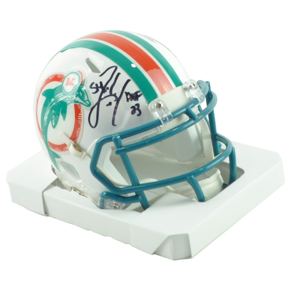 NFL Miami Dolphins Zach Thomas #23 Sign Autograph Riddell Mini Helmet Speed HOF