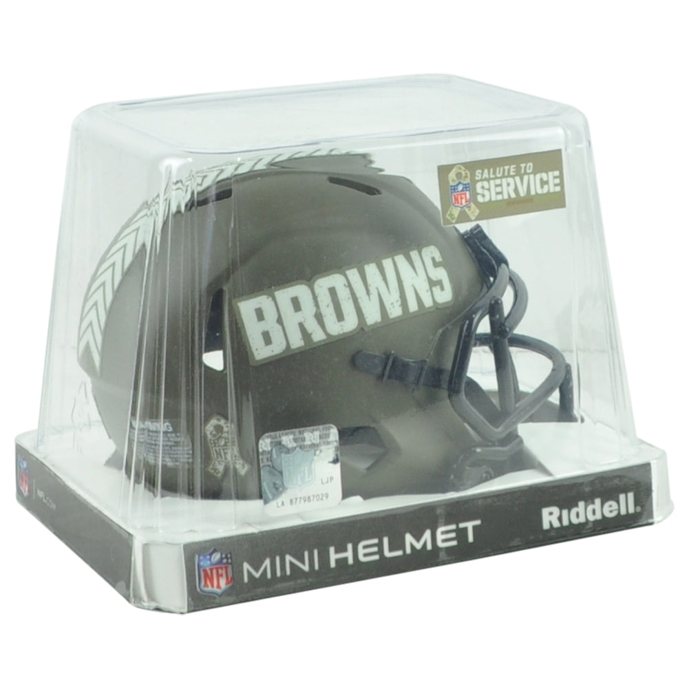 NFL Cleveland Browns Riddell Speed Mini Football Helmet Sports Salute To Service
