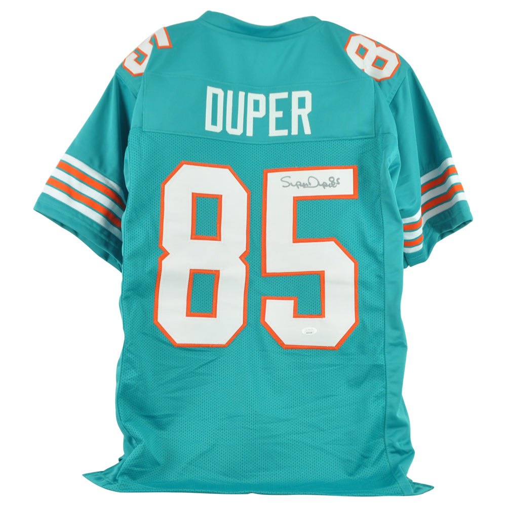 NFL Miami Dolphins Mark Duper #85 Jersey Replica Signed Teal JSA Authent