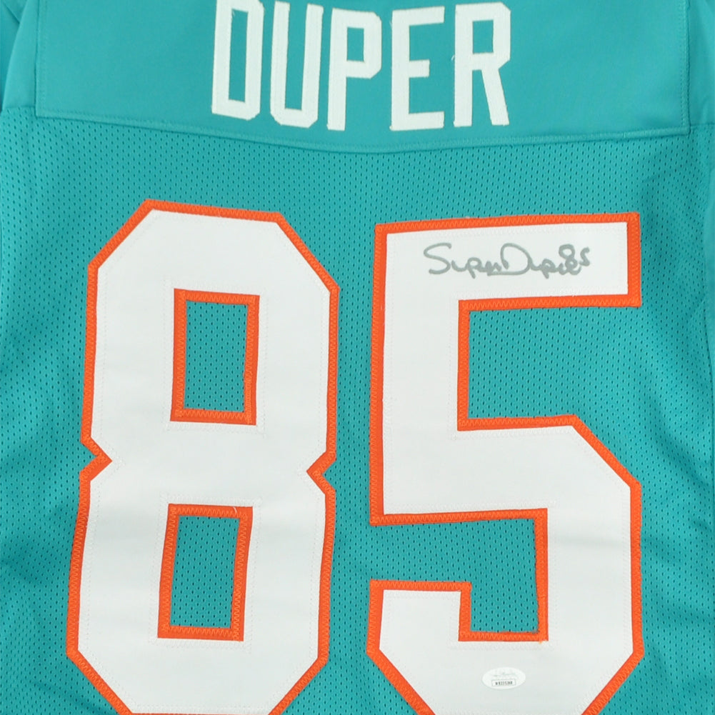 NFL Miami Dolphins Mark Duper #85 Jersey Replica Signed Teal JSA Authent