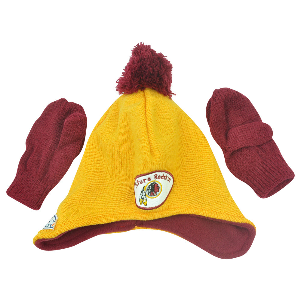 NFL Washington Redskins Mignon Future Cheerleader Knit Gloves Set Yellow Toddler