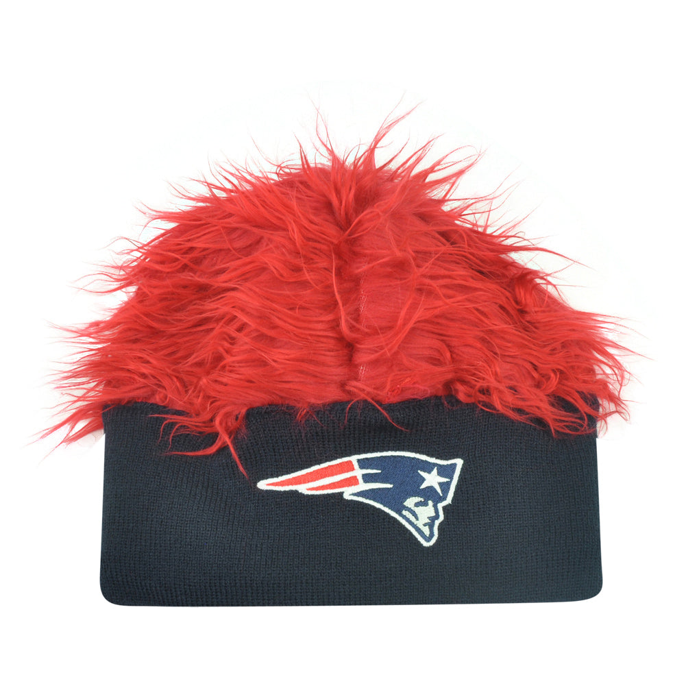 NFL New England Patriots Lure Fuzz Hair Headband Knit Beanie Fan Game Day Hair
