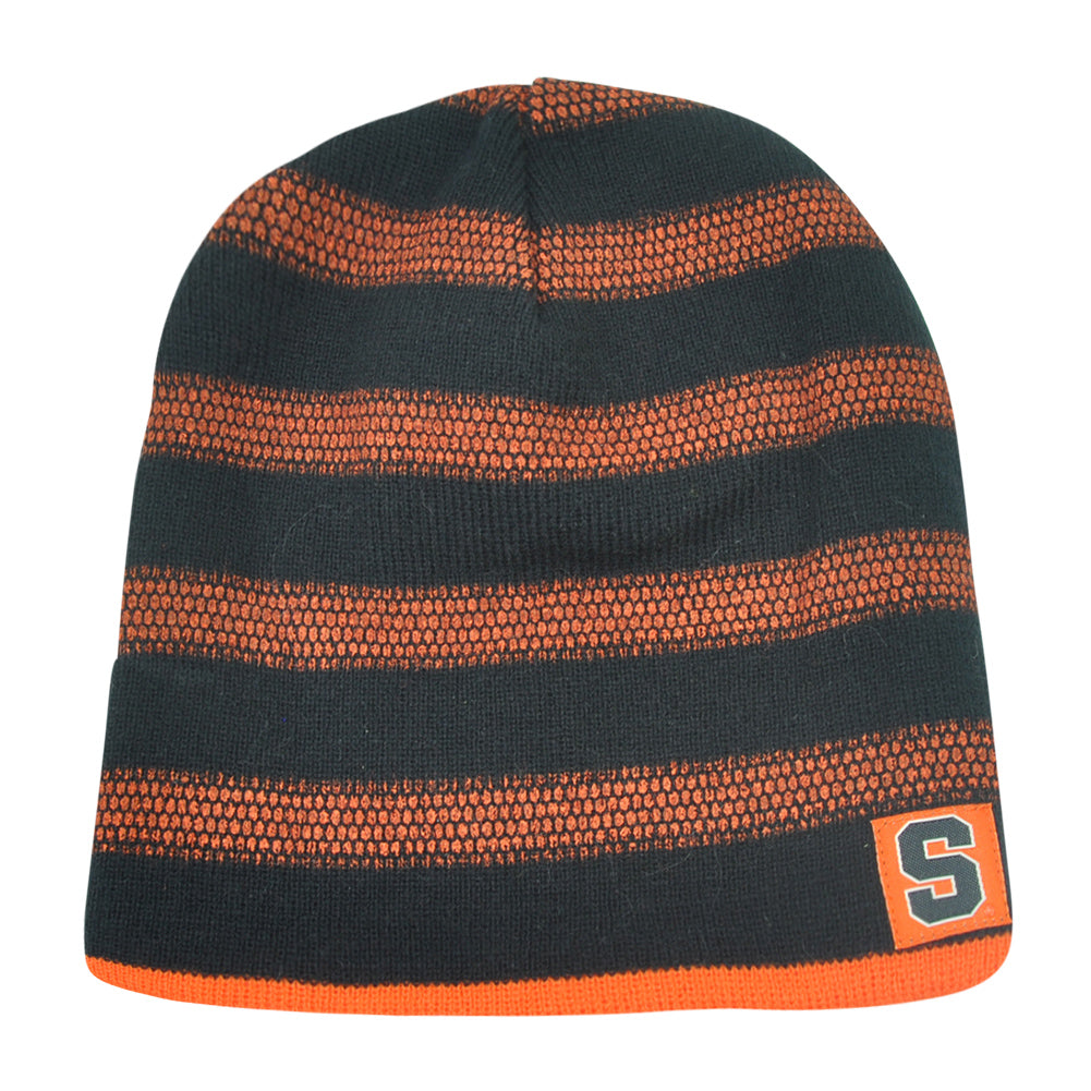 NCAA Syracuse Orange Kinella Cuffless Reversible Striped Knit Beanie Toque Hat