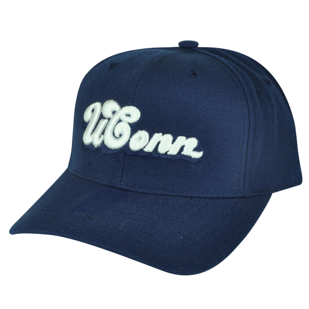 NCAA American Needle UConn Huskies Connecticut Fitted Size Navy Blue Hat Cap