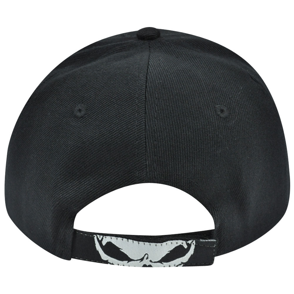 Stoned Bone Skull Pirate Sword Hat Cap Adjustable Acrylic Curved Bill