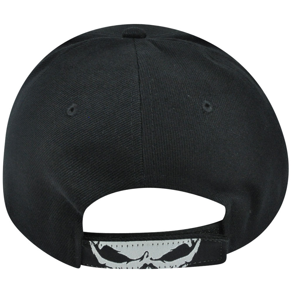 Stoned To The Bone Hat Cap Adjustable Acrylic Curved Bill Skull Flames