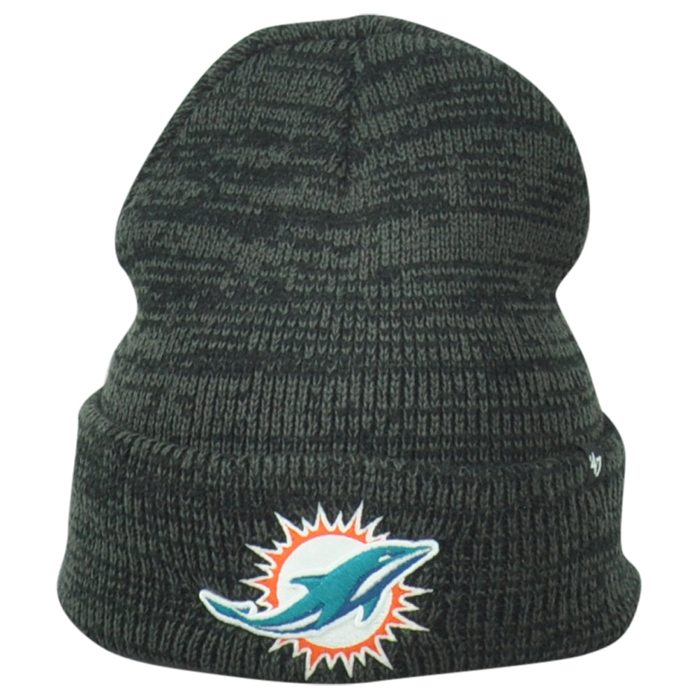 NFL Miami Dolphins '47 Brand Forty Seven Cuffed Knit Beanie Adult Charcoal Black