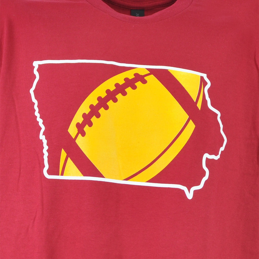 NCAA Iowa State Cyclones Long Sleeve Crew Neck Adults Man Red TShirt Tee
