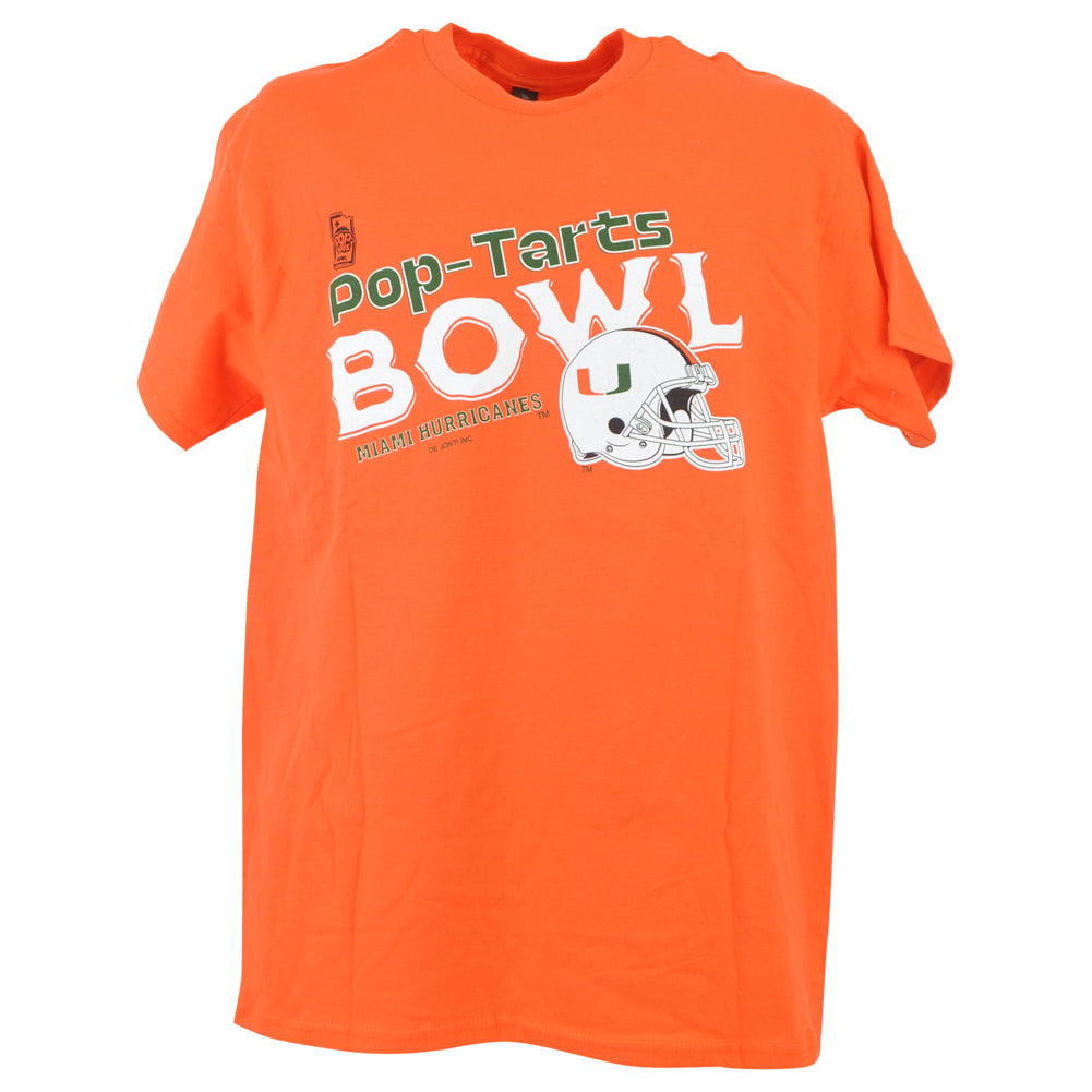 NCAA Pop-Tarts Bowl Orlando Miami Hurricanes Adults Man Orange TShirt Tee