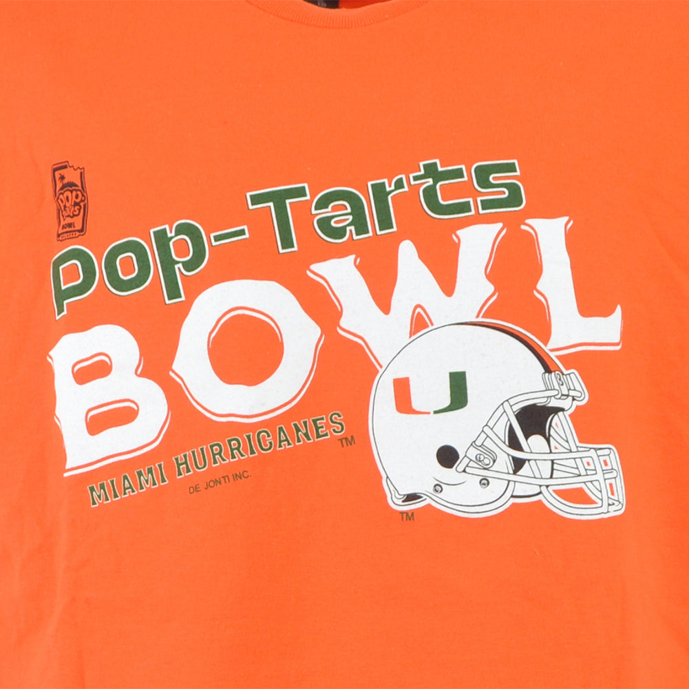 NCAA Pop-Tarts Bowl Orlando Miami Hurricanes Adults Man Orange TShirt Tee