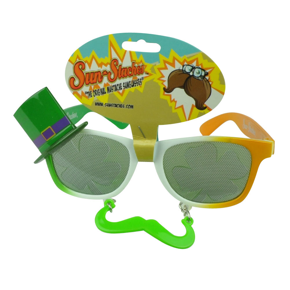St Saint Patricks Sun Glasses Novelty SunStaches Original Mustache Sunglasses
