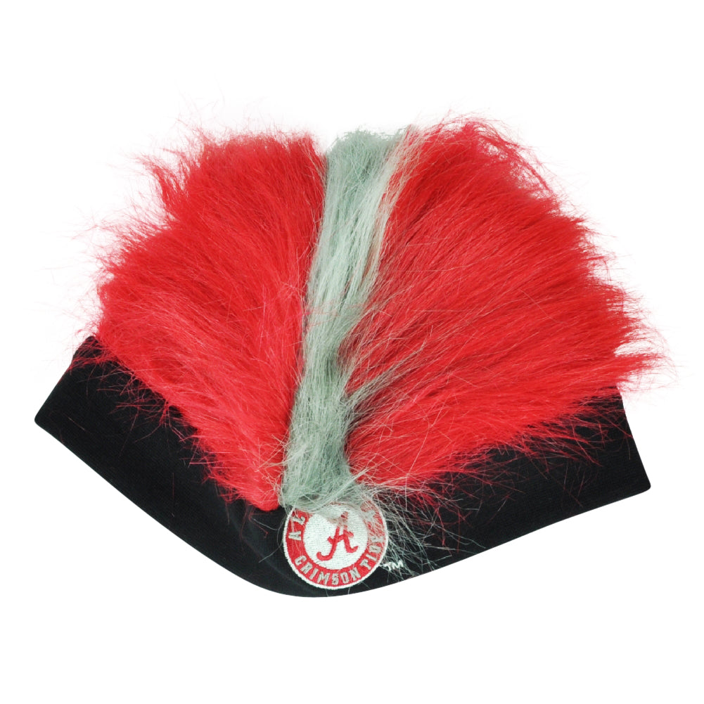 NCAA Alabama Crimson Tide Faux Flair Red Gray Hair Knit Cuffless Beanie Toque