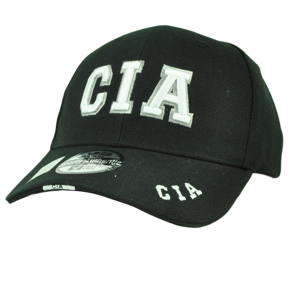 CIA Central Intelligence Agency Crime Law Enforcement Hat Cap Black Curved Bill