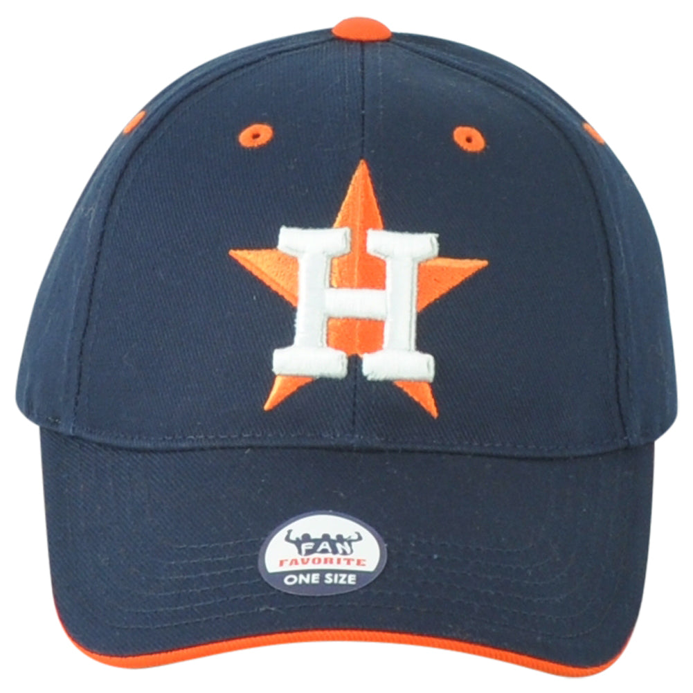 MLB Houston Astros Fan Favorite Navy Blue Orange Baseball Adjustable Men Hat Cap