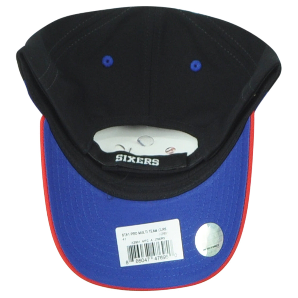 NBA Philadelphia 76ers Sixers Tricolor Adjustable Adults Men Curved Bill Hat Cap