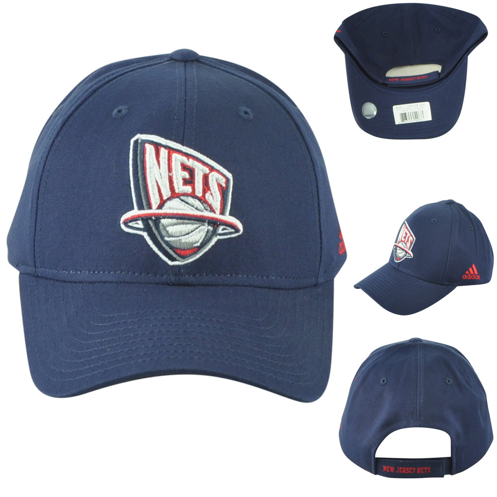 NBA Adidas New Jersey Nets N616Z Adjustable Navy Adults Men Curved Bill Hat Cap