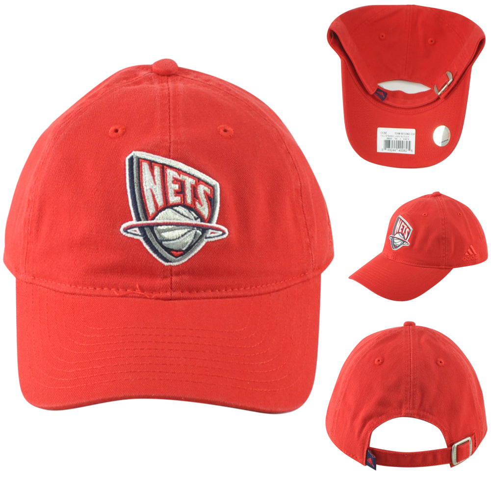 NBA Adidas New Jersey Nets XZ601 Adjustable Red Adults Men Relaxed Hat Cap