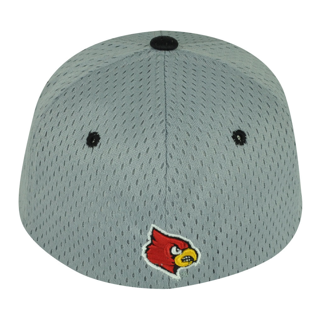 NCAA Louisville Cardinals Zephyr Flat Bill Hat Cap Grey Black Fitted Size