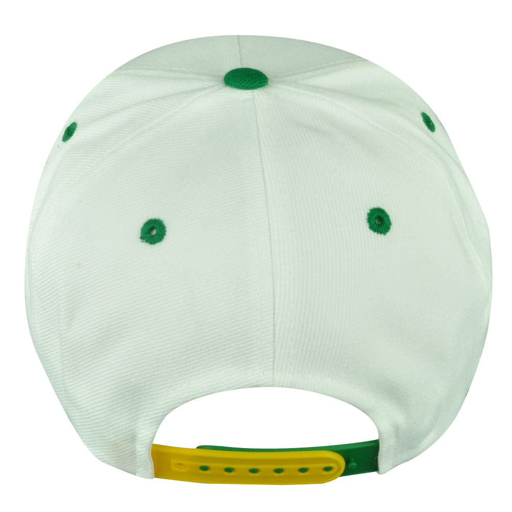Zephyr Jamaica Caribbean Adjustable Snapback White Backdrop Villain Hat Cap