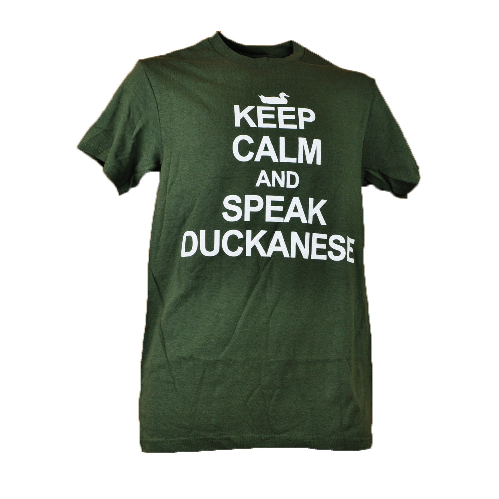 Keep Calm And Speak Duckanese Spencer Graphic Tee Cat Face Man Adult Fun T-Shirt