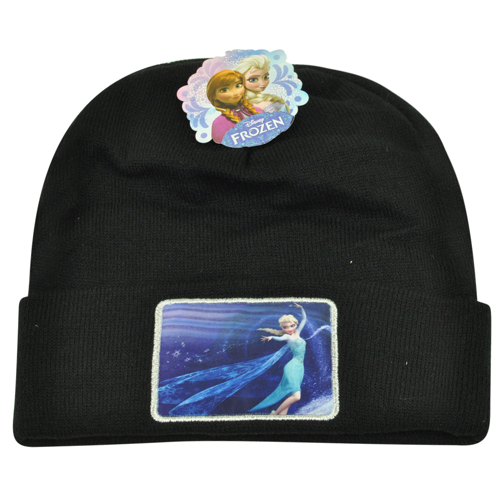 Disney Frozen Elsa Patch Cuffed Knit Movie Princess Beanie Hat Winter Toque