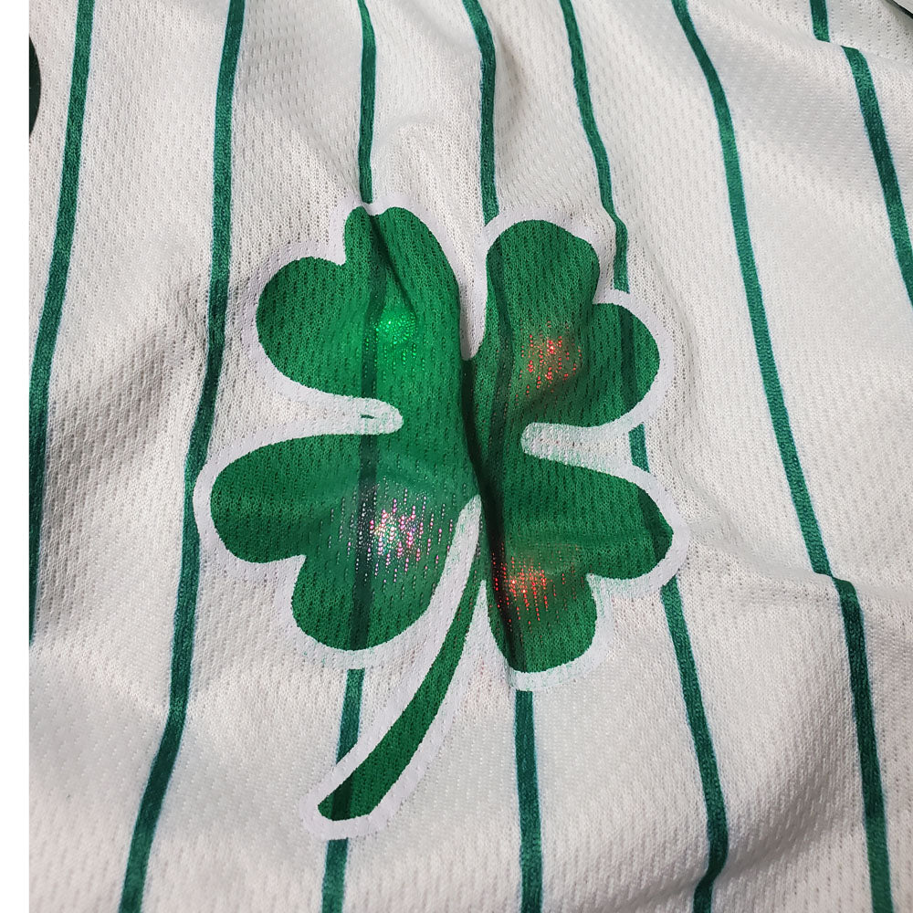 SPencers Saint Patrick Day Clover Wasted #17 Light Up Jersey White Men