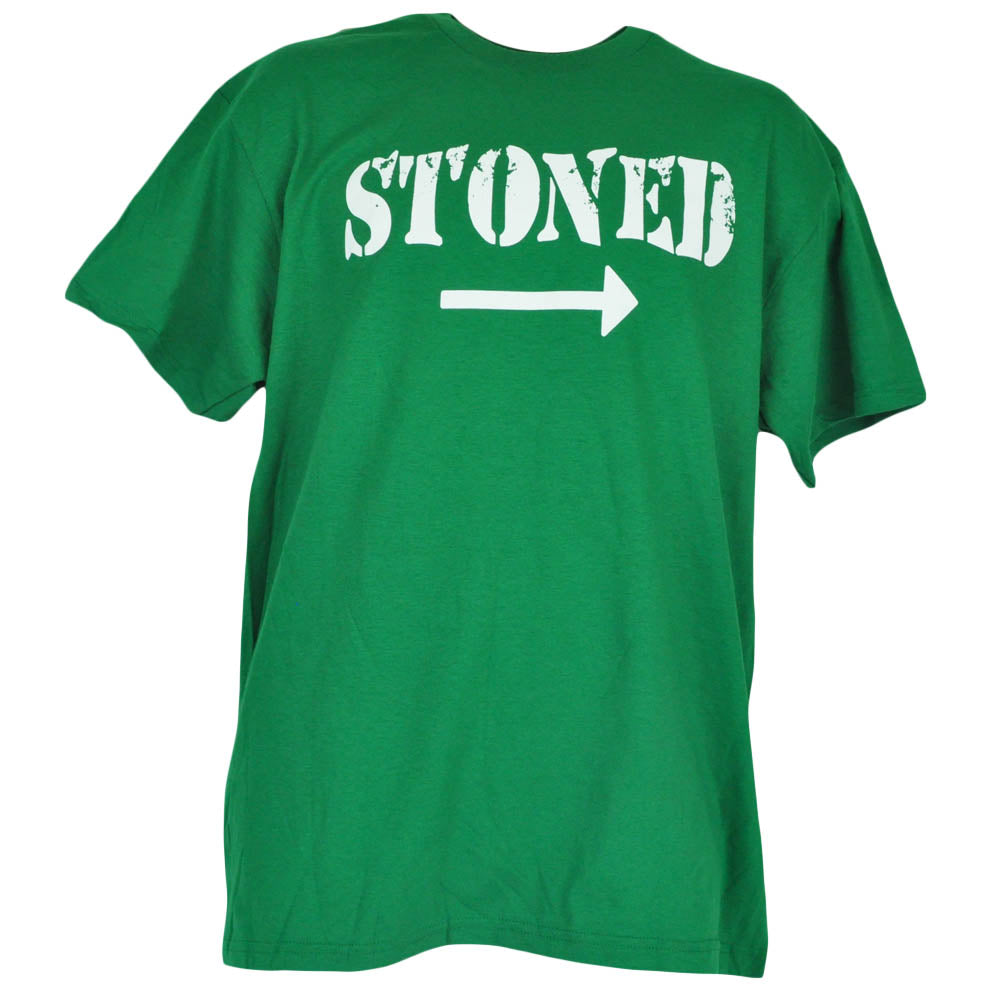 Stoned Left Arrow Marijuana High Tshirt Cannabis Distressed Shirt Mens Tee