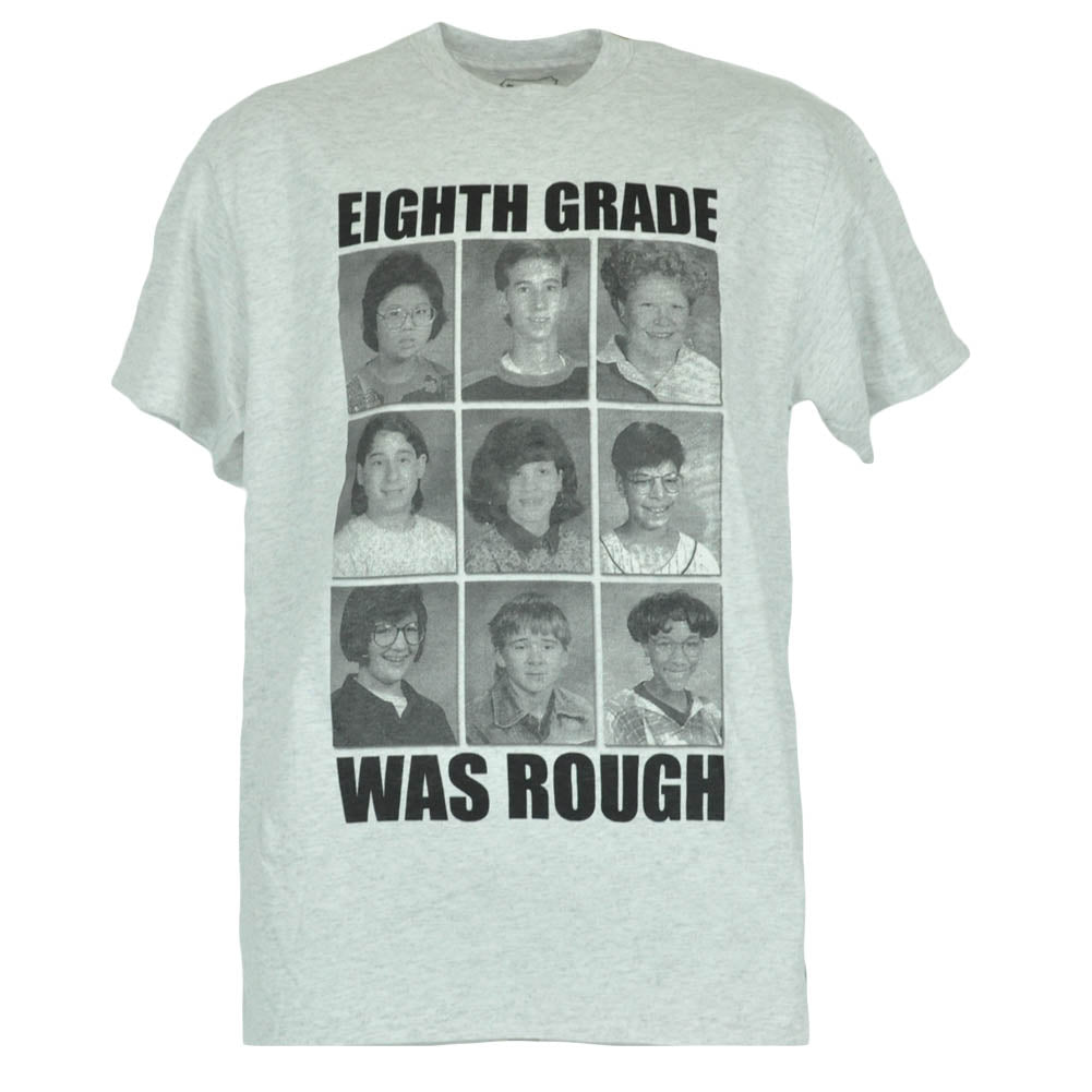 Eighth Grade Was Rough Funny Nerd Schoolbook Pictures Novelty Mens Tshirt