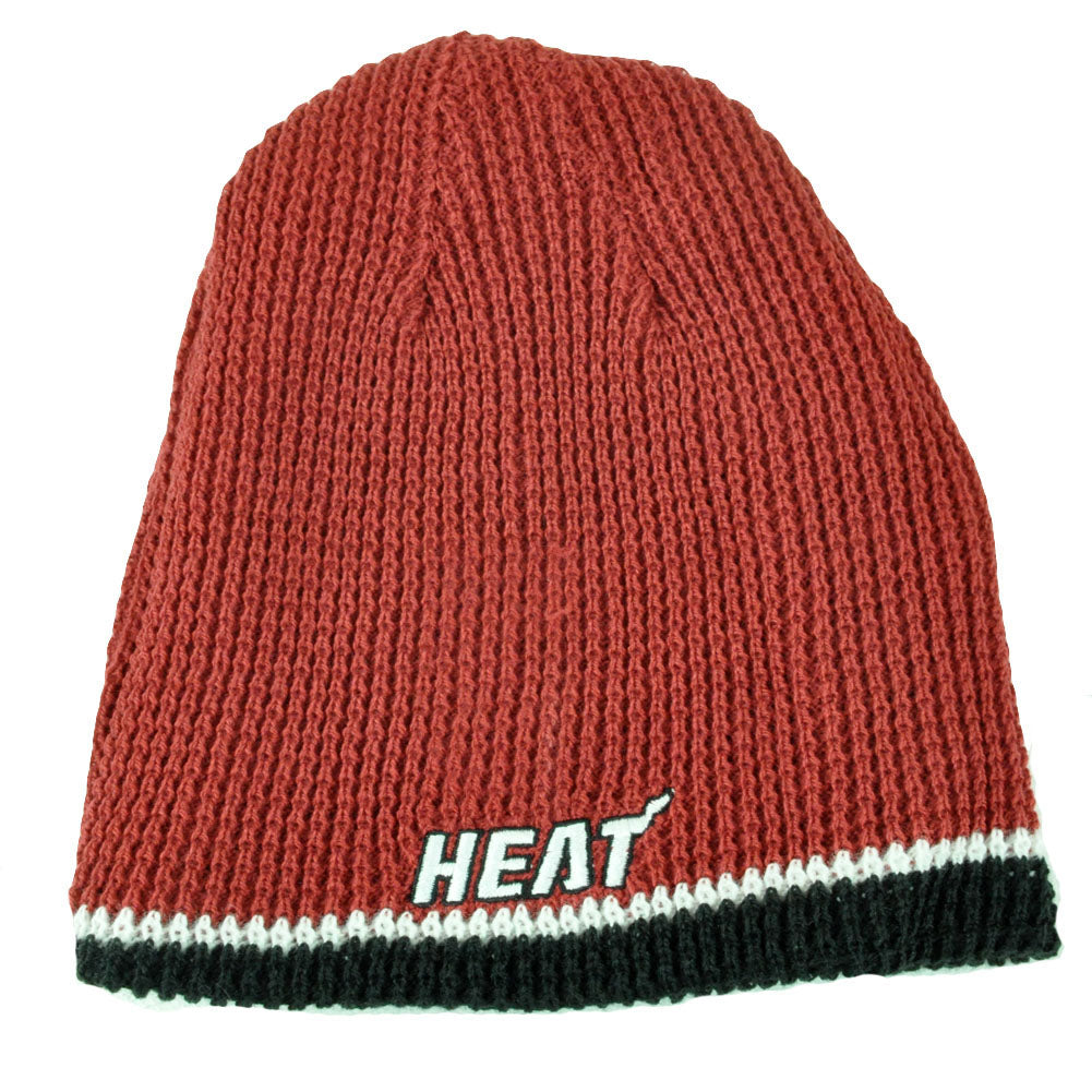 NBA Miami Heat Reversible Toque Cuffless Beanie Knit Skully Winter Hat Skull