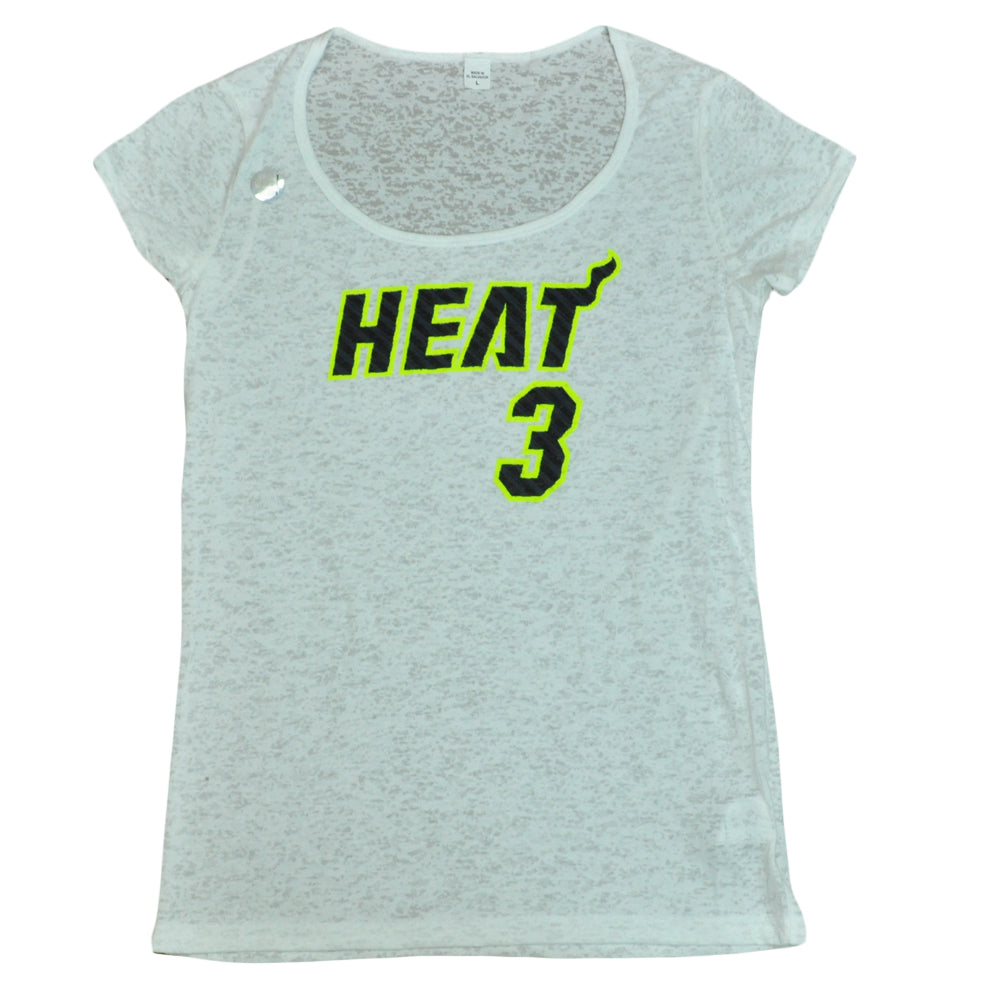 NBA Miami Heat Ladies Women Dwayne Wade Semi Transparent Highlight Tshirt