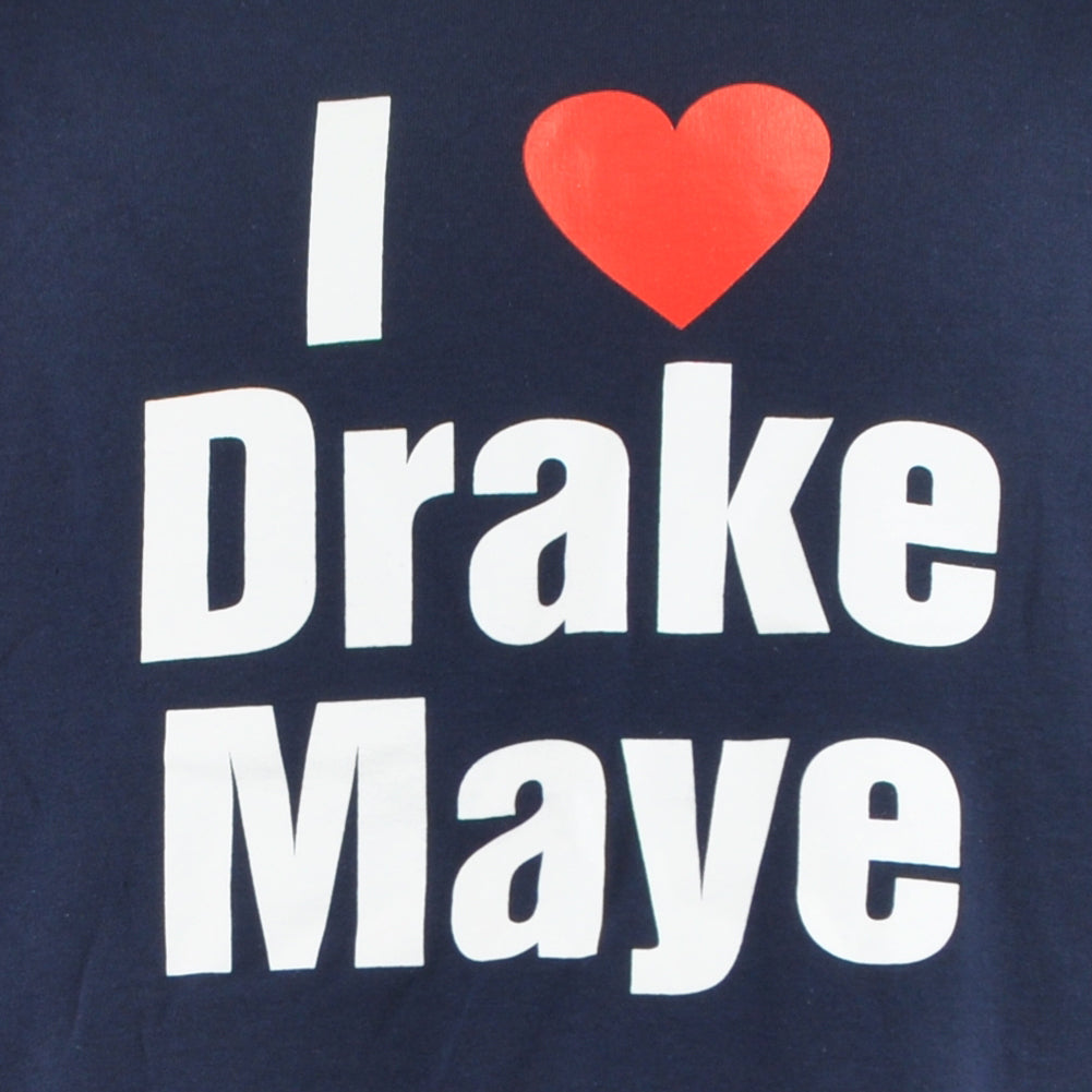 New England I Heart Love Drake Maye Football Crew Neck Adults Tshirt Tee
