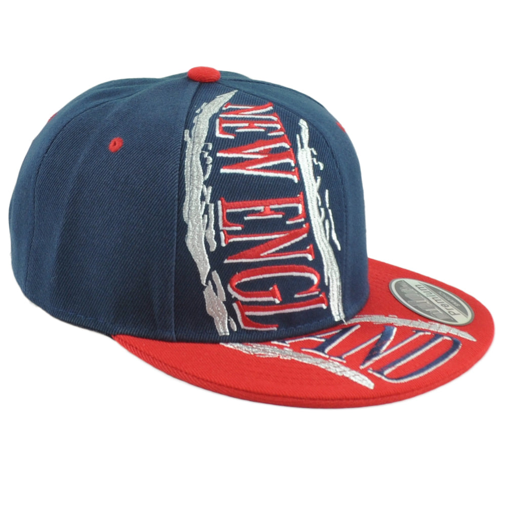New England Patriots Theme Football City Flat Bill Adjustable Adults Men Hat Cap