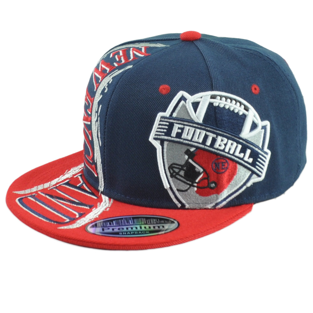 New England Patriots Theme Football City Flat Bill Adjustable Adults Men Hat Cap