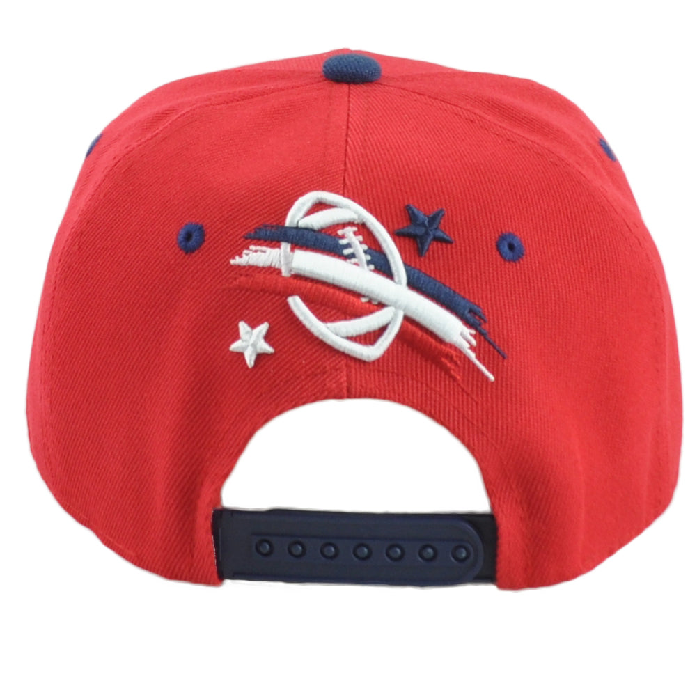 New England Patriots Theme Football City Flat Bill Adjustable Two Colors Hat Cap