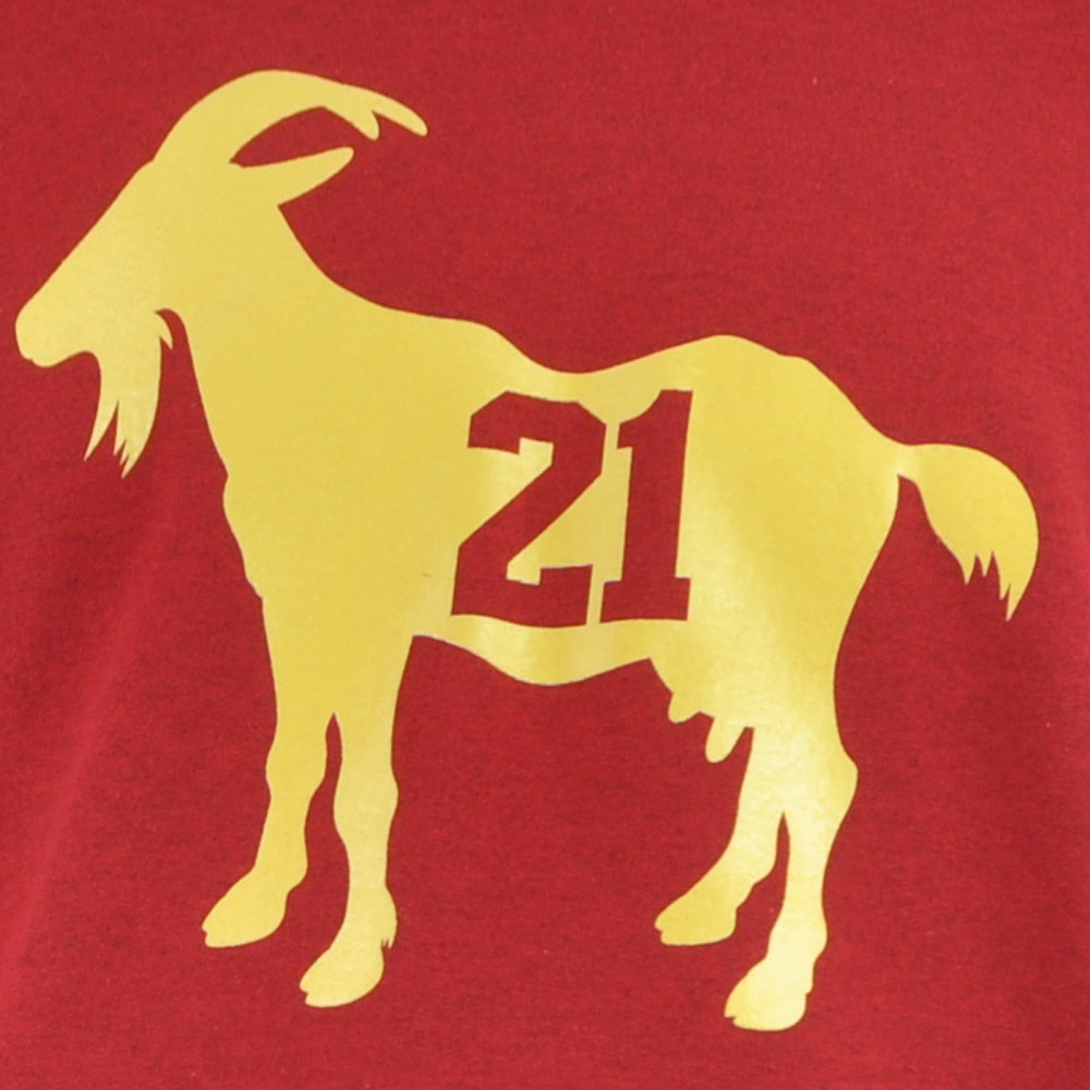 NFL San Francisco Frank Gore #21 GOAT Red Men Hoodie Sweater Winter