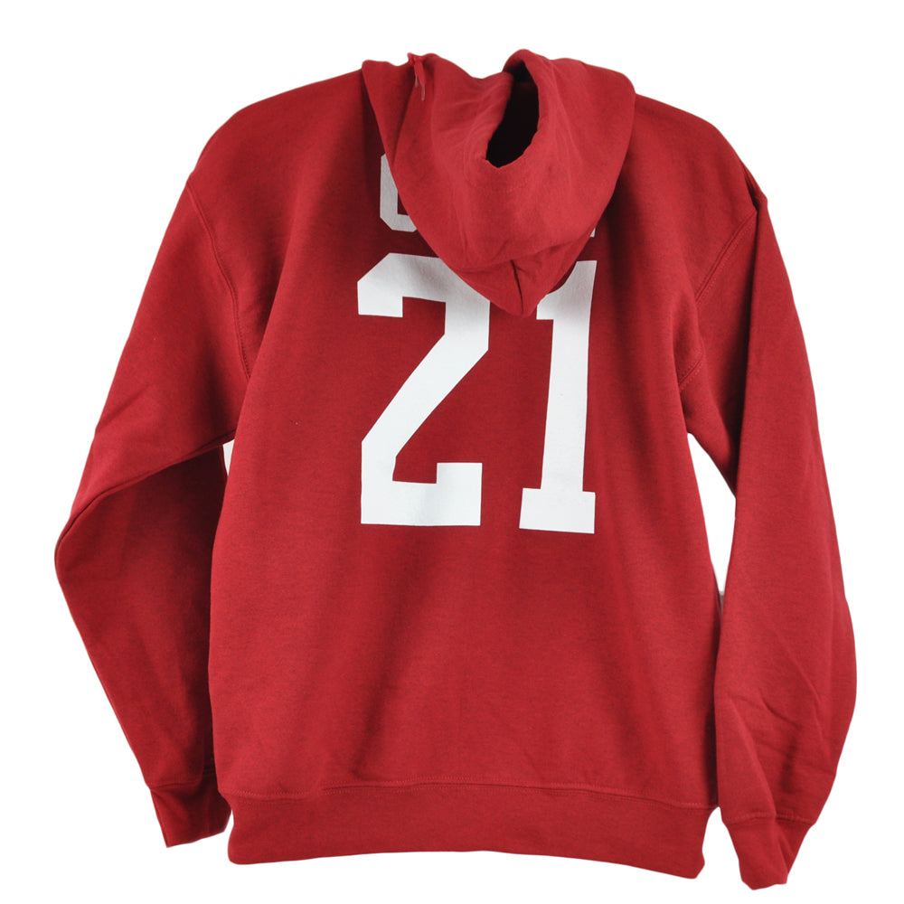 NFL San Francisco Frank Gore #21 GOAT Red Men Hoodie Sweater Winter
