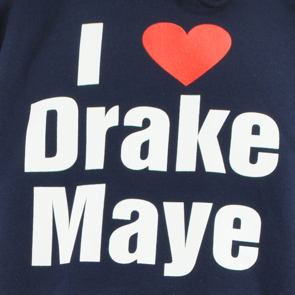 New England I Heart Love Drake Maye Football Adults Hoodie Sweater Winter
