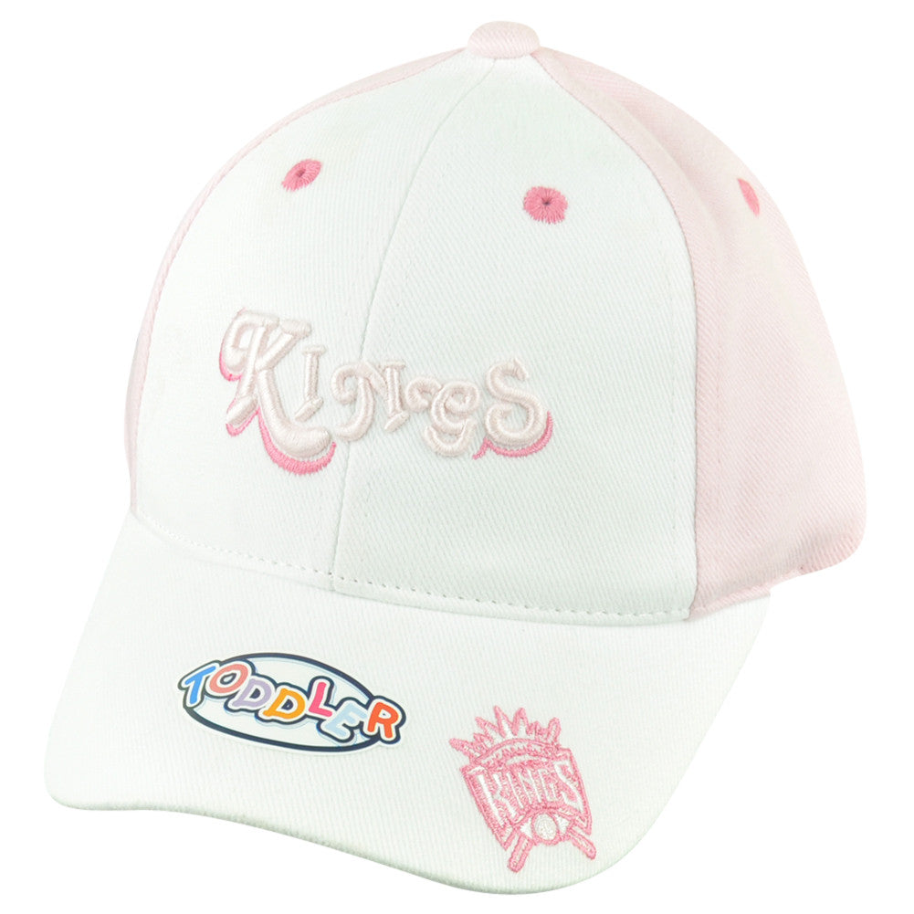 NBA Sacramento Kings Toddler Girl Pink 2Tone Adjustable Curved Bill Hat