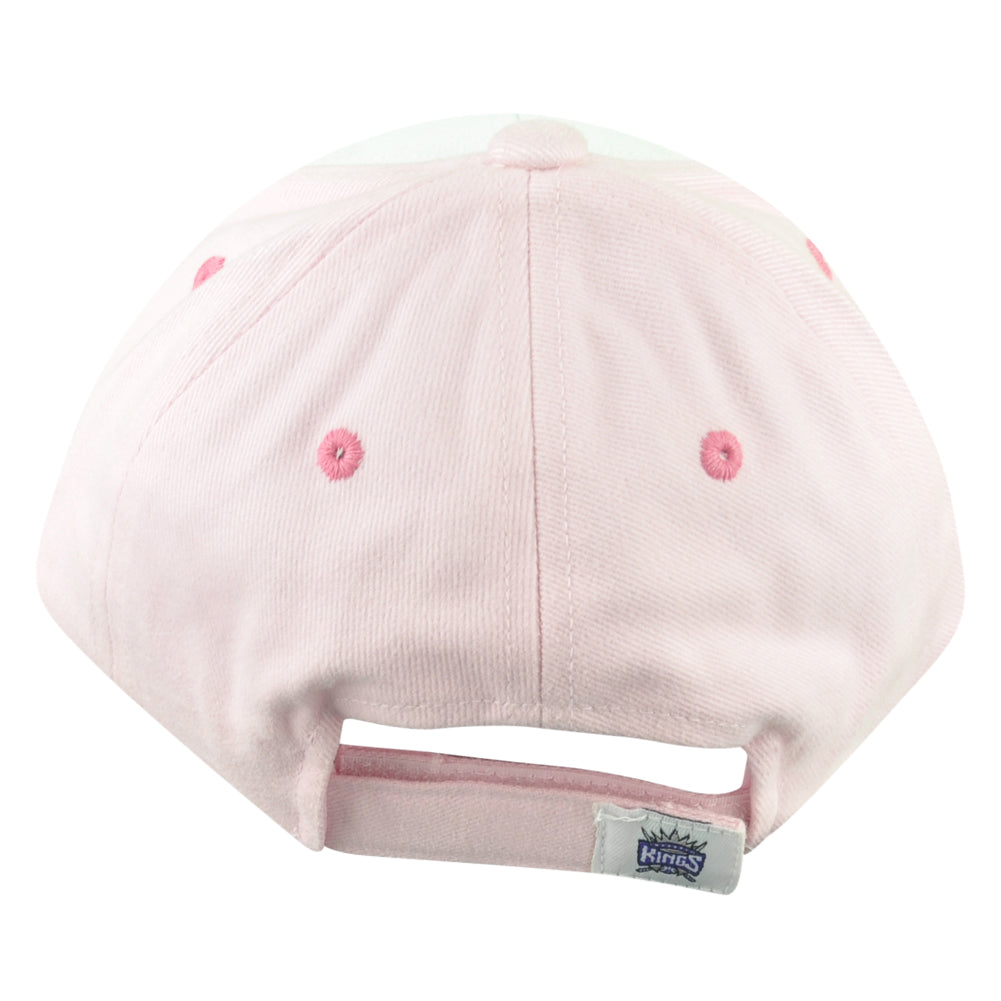 NBA Sacramento Kings Toddler Girl Pink 2Tone Adjustable Curved Bill Hat