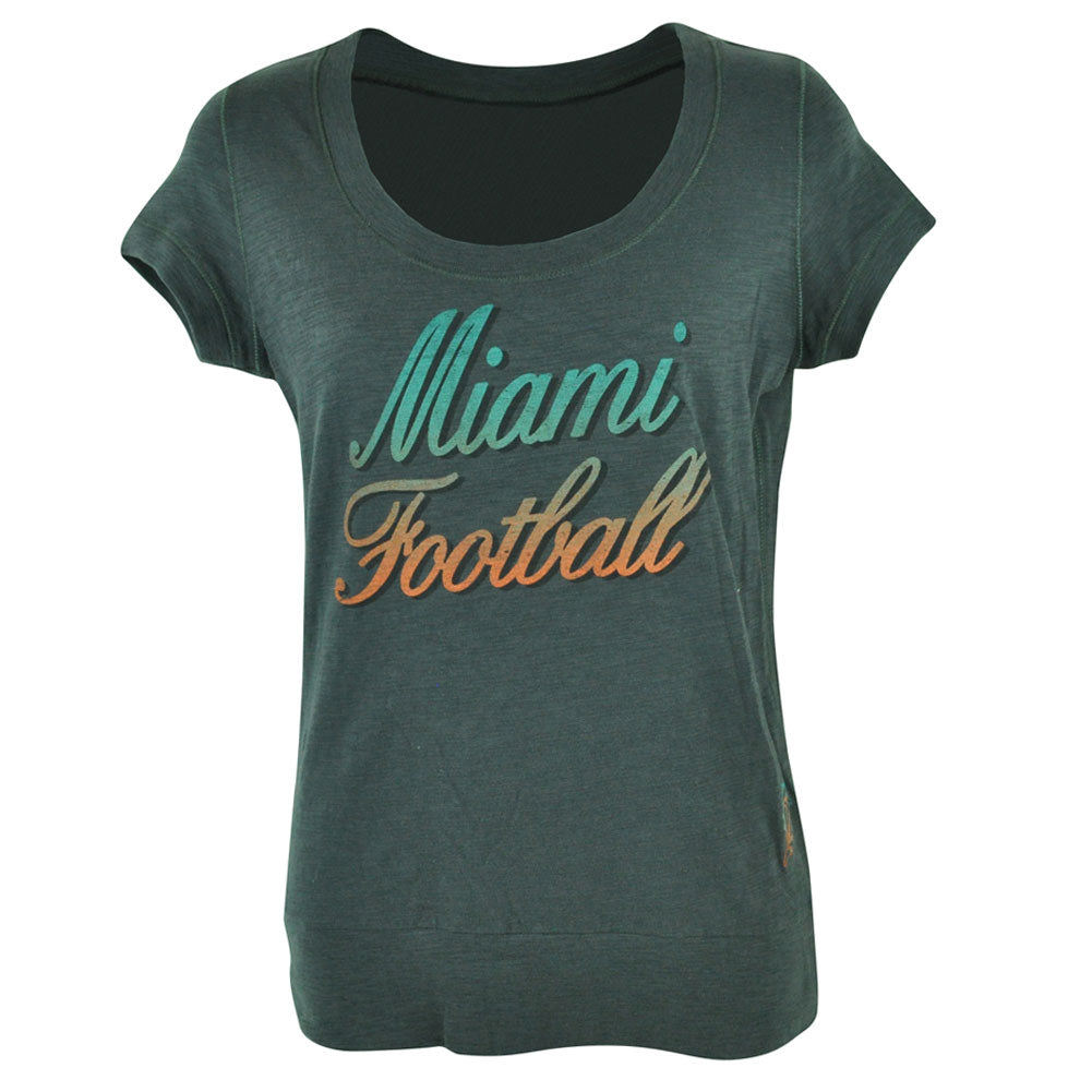 NFL '47 Brand Miami Dolphins Encore Scrum Ladies Women Tshirt Tee DW4507